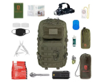 Elluj&auml;&auml;misseljakott 36L varustusega &ndash; ​​Brytzky Tactical Polygon Olive | 72h kott | Evakueerimiskott | Bug Out kott