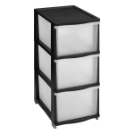 Plastikriiul sahtlitega 5five Simply Smart, 63,1x37x26,8 cm, must