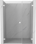 Mexen Lunar-B kalddu&scaron;&scaron;ide vasakuks avanevad uksed 140 cm, l&auml;bipaistev, valge - 832S-140-050-20-00-L