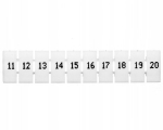 Markerid konnektoritele Ezu-5/11-20, valge, 100 tk.
