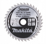 Makita ketassaag puidule 136mm, 36 hammast, Specialized B-33635