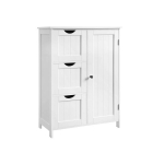 Kapp 60 x 30 x 81 cm, 3 suure sahtliga, valge