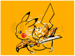 Maalimiskomplekt numbrite j&auml;rg, Pikachu samurai 15 x 20