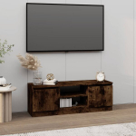 vidaXL uksega telerikapp, suitsutatud tamm, 102 x 30 x 36 cm