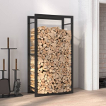 vidaXL k&uuml;ttepuude rest, mattmust, 50x28x94 cm, teras