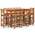 vidaXL 9-osaline aia baarikomplekt, akaatsiapuit