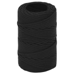 vidaXL paadik&ouml;is, t&auml;ismust, 2 mm, 25 m, pol&uuml;prop&uuml;leen
