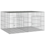 vidaXL 2 paneeliga j&auml;nesepuur, 110x79x54 cm, tsingitud raud
