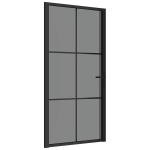 vidaXL siseuks 102,5x201,5 cm must ESG-klaas ja alumiinium