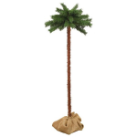 vidaXL kunstpalm LEDidega, 120 cm, roheline