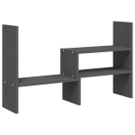 Monitori hoidja vidaXL monitorialus, hall, (39-72) x 17 x 43 cm, m&auml;nnipuit, Pilka