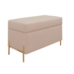 Beeži polstriga Dancan BORGO tumba koos konteineriga, kuldsetel metalljalgadel