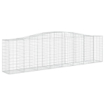 vidaXL kaarekujuline gabioonkorv, 400x50x100/120 cm, tsingitud raud