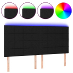 vidaXL LED-voodipeats, must, 180x5x118/128 cm, kangas
