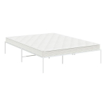 vidaXL metallist voodiraam, valge, 140x200 cm