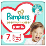 Pampers Premium Care Pants P&uuml;ksm&auml;hkmed, Suurus 7, 27 M&auml;het, 17kg+
