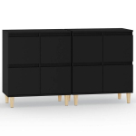 vidaXL puhvetkapid 2 tk, must, 60 x 35 x 70 cm, tehispuit