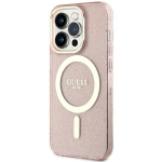 Guess GUHMP14LHCMCGP iPhone 14 Pro 6.1" r&oacute;żowy|pink hardcase Glitter Gold MagSafe