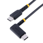 USB-C Laadkabel - StarTech.com - 30cm - 60W PD 3A - Gebogen - Zwart Aramidevezel