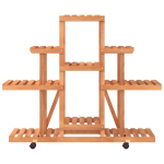 vidaXL ratastega lillealus, 110 x 25 x 101 cm, nulupuit