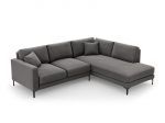 Parempoolne nurgadiivan velvet sofa Venus, 5 istekohta, hall
