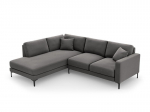 Vasakpoolne nurgadiivan velvet sofa Venus, 5 istekohta, hall