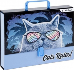 K&auml;epidemega mapp "Cats Rules" A4