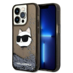 Karl Lagerfeldi &uuml;mbris iPhone 14 Pro Max 6.7 KLHCP14XLNCHCK must k&otilde;va&uuml;mbris Liquid Glitter NFT Choupette pea jaoks