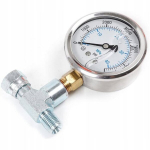 Manomeeter &ndash; Roostevaba korpus, T&auml;psusklass 2.5, M&otilde;&otilde;tevahemik 0&ndash;40 MPa, 1/4" T-liitmik