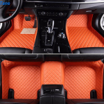 (Oranž) Kohandatud auto p&otilde;randamatid Jetta VW Volkswagen Polo Sedaan Touran 2007 Golf 5 6 7 Passat B5 B6 B7 Tiguan Tarvikud Vaibad Vaibad, (oranžinė)