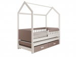 Lastevoodi ADRK Furniture Jaspis, 90x200 cm, pruun/valge