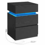 Must LED-valgustusega &ouml;&ouml;kapp