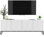 TV-kapp Meble Lindner 150 cm valge matt, metallraam