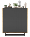 Kummut Meble Lindner Loft Wotan Tamm Grafiidi Matt 113 cm