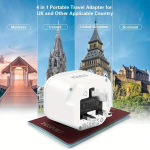 FDTEK 4-in-1 reisiseadme adapter 3 USB-ga