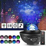 LED Star projektorlamp puldi, taimeri, k&otilde;lari ja Bluetoothiga - Ocean Star laevalgusti projektor