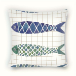 Kalakitseline Triibu Taustal Padjakatted Kodu Diivanile Peidetud Lukuga 45.72x45.72 Cm