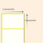30 Lehte Kleebiseid, 7.8&times;11.81 Cm Hinnasildid, Isekleepuvad Pabersildid - Kaustasildid, Matt Valge (1 Leht/2tk)
