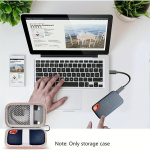 Karmiinroosa k&otilde;vakarp SanDisk kaasaskantava SSD jaoks.