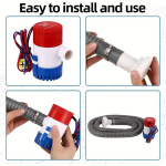 Sukeldatav Bilge Veepump 12v 1100gph Mitteautomaatsed Paadile, Tiikidele, Basseinidele.