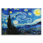 Van Goghi reproduktsioon "t&auml;heline &ouml;&ouml;", l&otilde;uend 80x120 cm