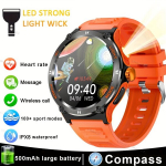 2024 Nutikas Kell Meestele 3.89cm K&otilde;ned/Taskulamp Kompassiga Veekindel Sport Nutikell.