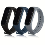 3 tk Kella Rihmad, Sobivad Xiaomi Mi Band 4-le, Juoda + mėlyna + pilka