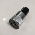 USB Autolaadija PD Kiirlaadimisega Mobiiltelefonidele - LED Atmosf&auml;&auml;rivalgus, &Uuml;hildub iPhone, Samsung, Android, Xiaomi ja Teistele, Sidabrinis