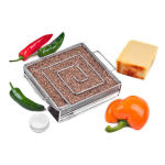 Grillimistarvikud, 8-tolline k&uuml;lma suitsugeneraator, BBQ-grill/suitsuseade, kasutusaeg kuni 7 tundi, Square