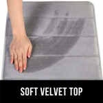 Imav ja libisemiskindel vannimatt Valmistatud pestavast m&auml;luvahust, Memory foam, 40 x 120 cm - hall