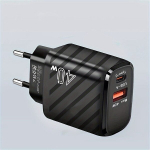 USB-C Kiirlaadija, 40W Telefonilaadija PD&QC4.0 Adapter., Juoda