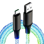 66W 6A RGB V&auml;rvi T&uuml;&uuml;p C Kiire Laadimine Kaabel Xiaomi Samsung Iphone Laadimisjuhe., C tipas