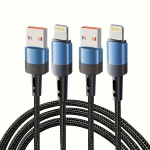 2tk iPhone Laadimiskaabel, 2.4A Kiire Laadimine, MFi Sertifitseeritud, Mėlyna