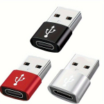 3Pakki USB-C Adapter Apple iPhone Samsung jaoks, 3 vnt sidabro